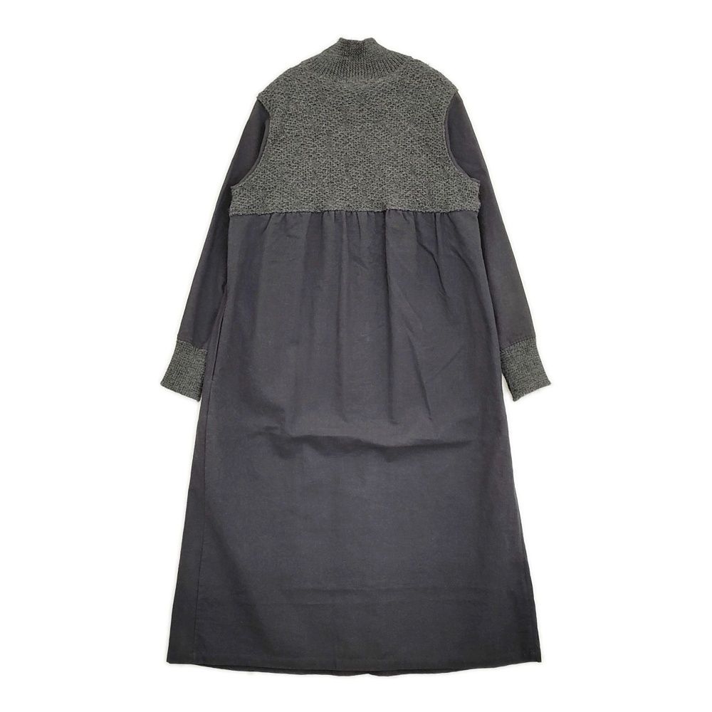 susuri グラフトハイネックワンピース 17-534 ニット切替 サイズM ワンピース ネイビー グレー レディース ススリ 5-1128 T