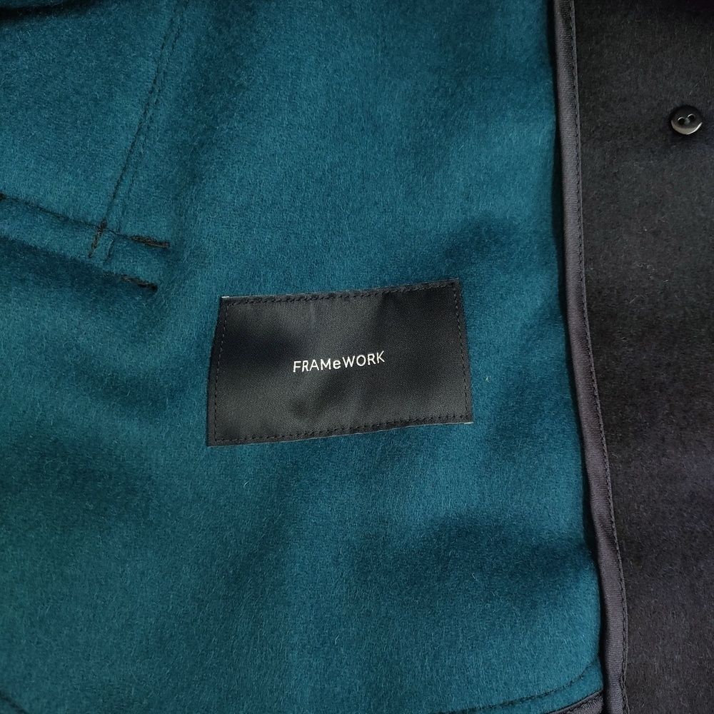 FRAMeWORK メタルボタンロングPコート 金ボタン サイズ38 ウール