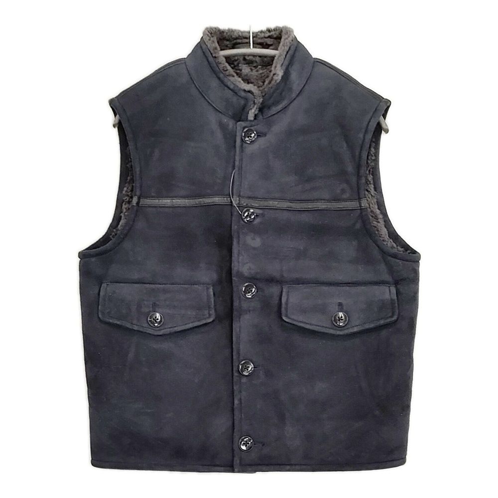 45 R|45 rpm ムートンベスト 定価220000円 サイズ3 ベスト ネイビー レディース フォーティーファイブアールピーエム 5-1128 T♪