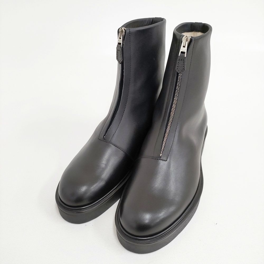 SHOES FRONT-ZIP BOOTS 22.5 cm 定価72600円 ブーツ ブラック レディース ビューティフルシューズ 5-1128 T