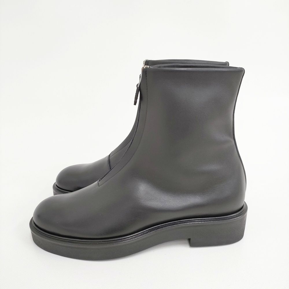 SHOES FRONT-ZIP BOOTS 22.5 cm 定価72600円 ブーツ ブラック レディース ビューティフルシューズ 5-1128 T