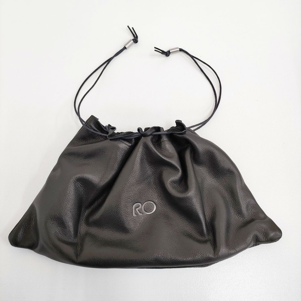 Relief Object レリーフオブジェクト A POUCH レザーバッグ 定価17600円 2 way 巾着バッグ ブラック レディース 5 1128 G