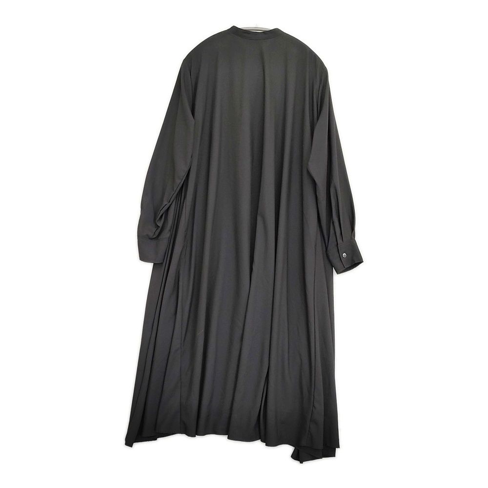 mizuiro-ind T R stand collar flare OP フ シャツワンピース ワンピース ブラック レディース ミズイロインド 5-1128 M