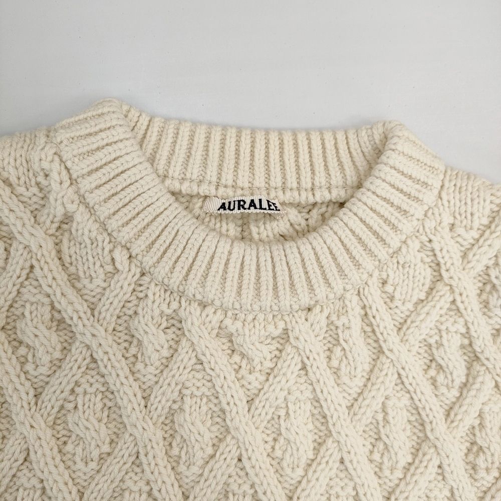 AURALEE HARDTWIST アランニット 09AP03FM サイズ0 クルーネック