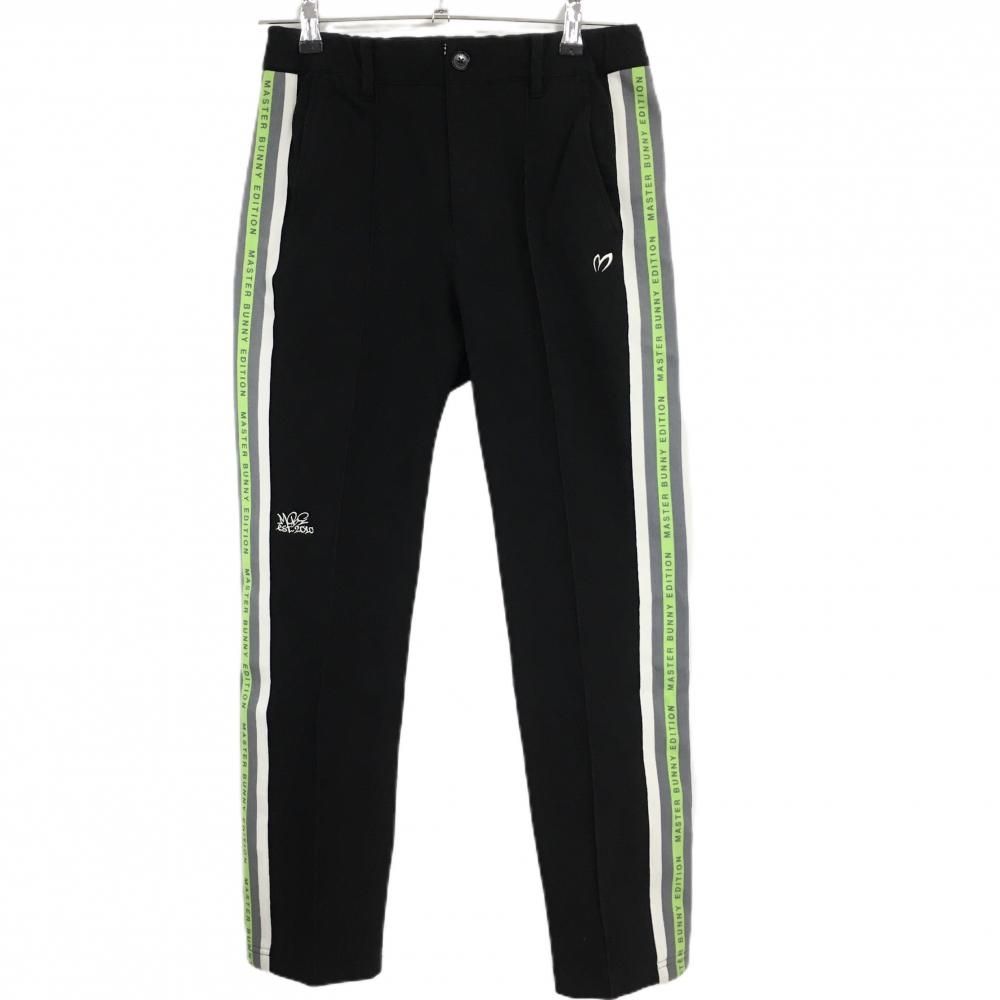 マスターバーニー ゴルフ パンツ４　サイドロゴ　　　［新品未使用］ マスターバニー パンツ 黒×白 サイドライン 非売品 レディース 1(M
