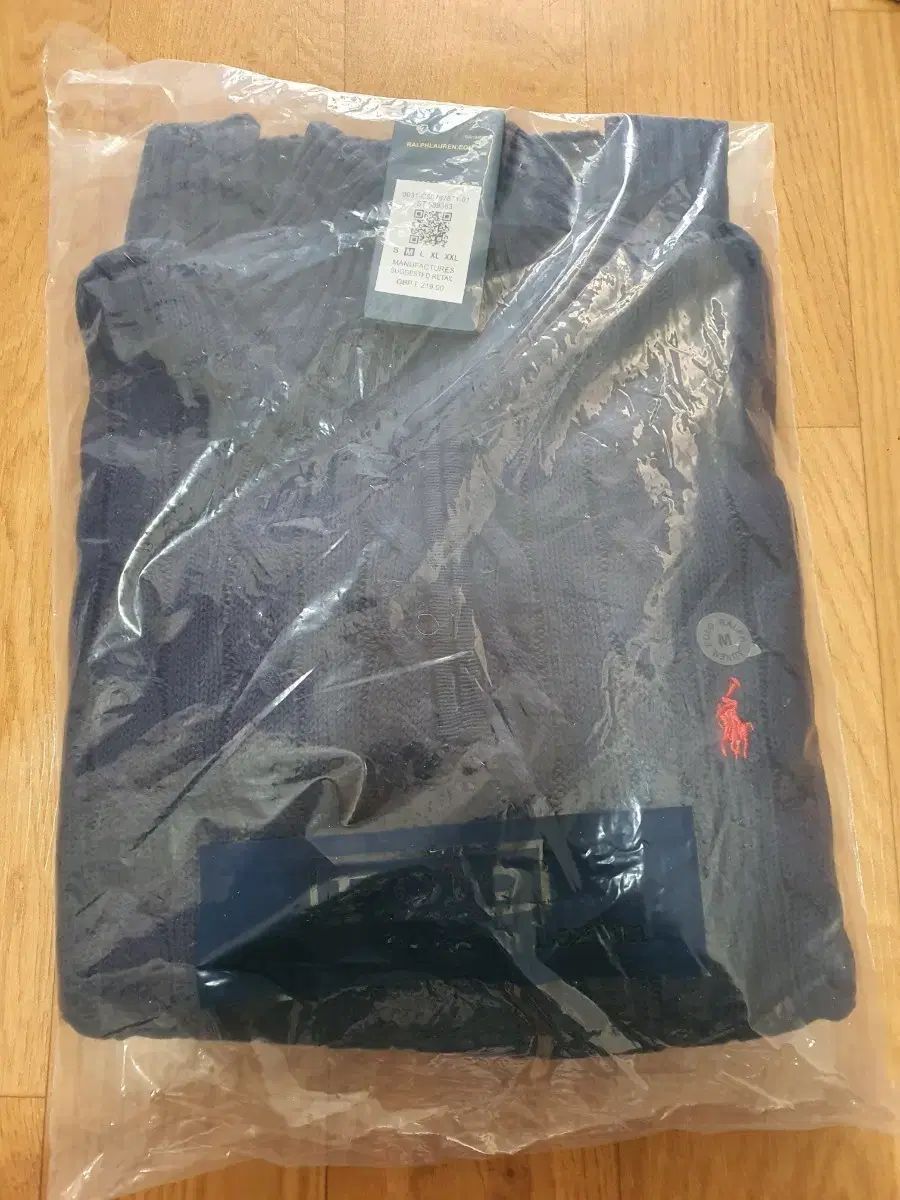 ポロ ラルフローレン ハーフジップ ケーブルニット ネイビー M