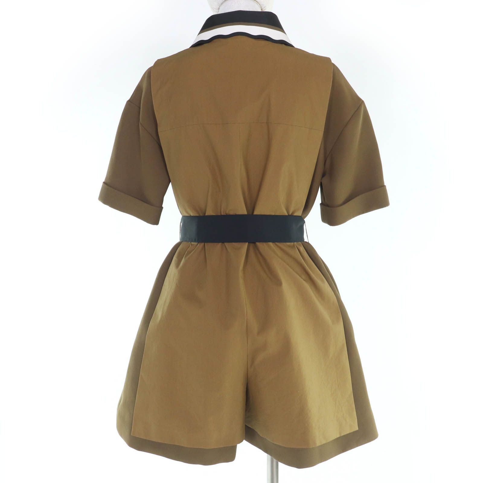 美品☆FENDI フェンディ FD9216 襟ラムレザー・ベルト付