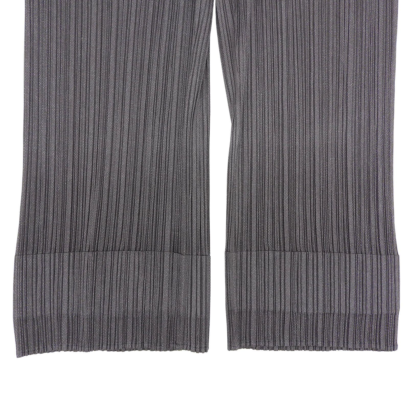  PLEATS PLEASE プリーツプリーズ イッセイミヤケ PP 51-JF 185 クロップド パンツ ボトムス グレー 5 レディース その他 パンツ