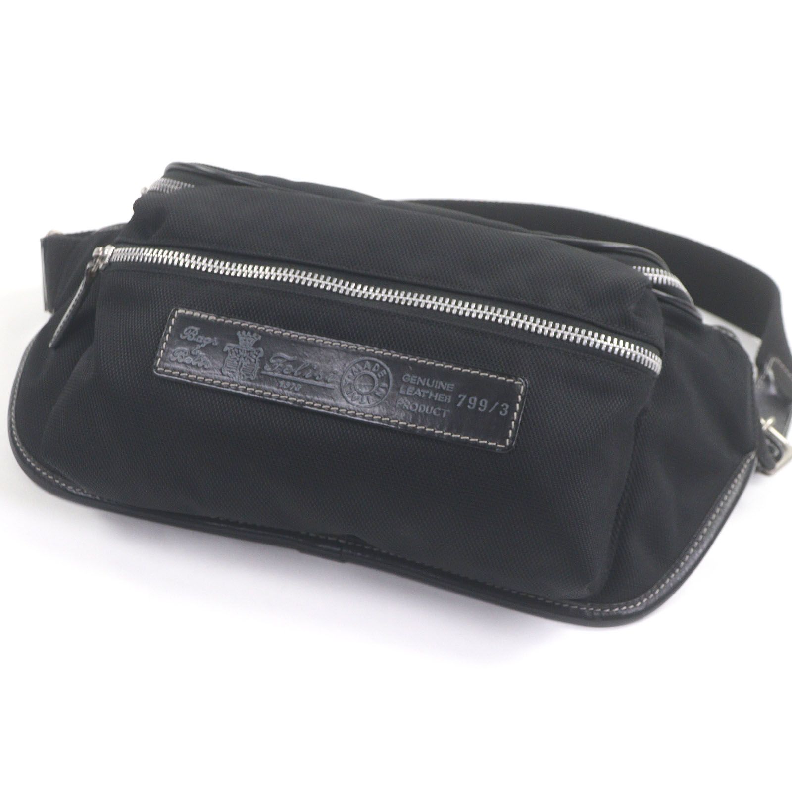 美品□Felisi フェリージ 799/3 バゲッタレザー ナイロン クロスボディ