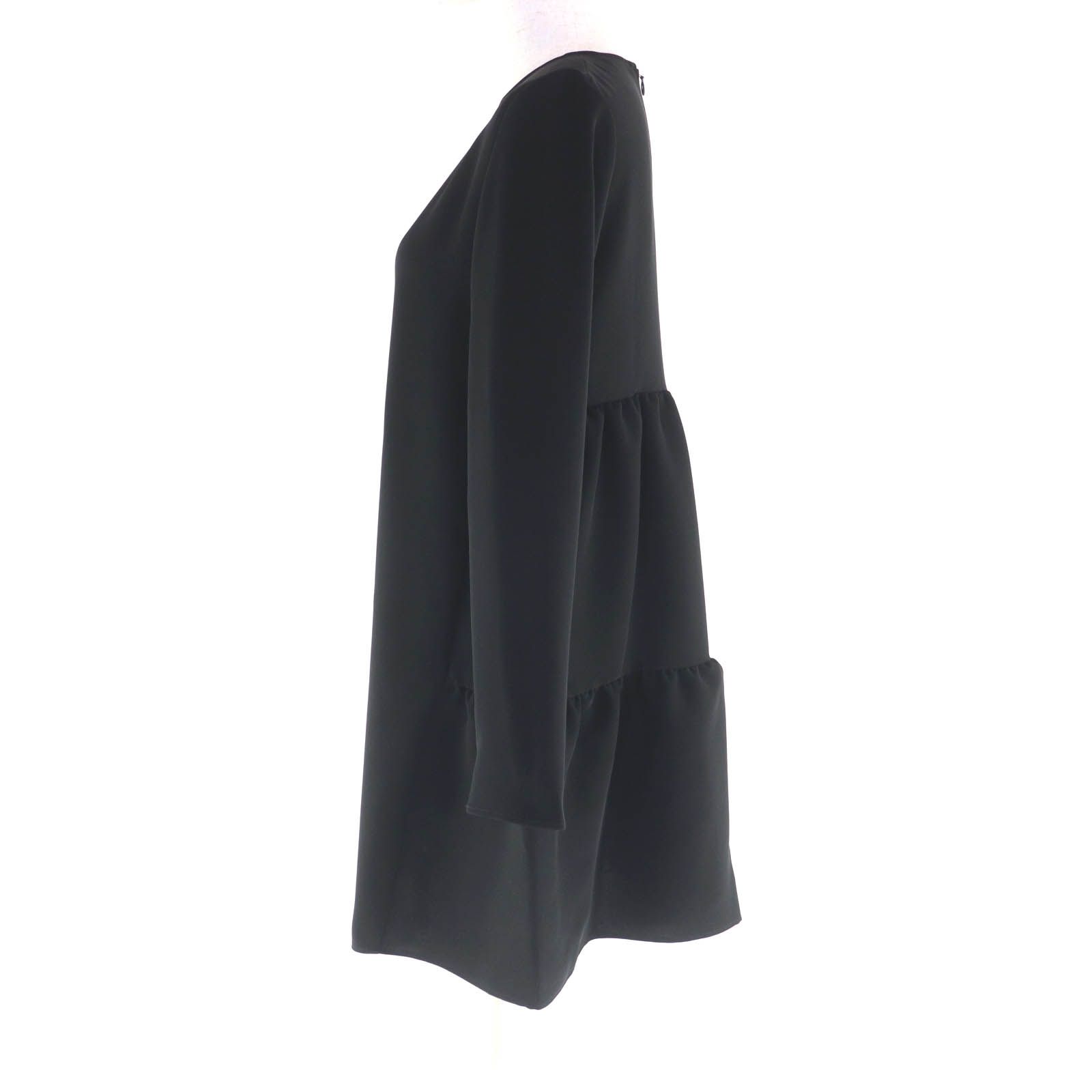 新品YOKO CHAN フリル付きブラックノースリーブチュニック 38 新品YOKO