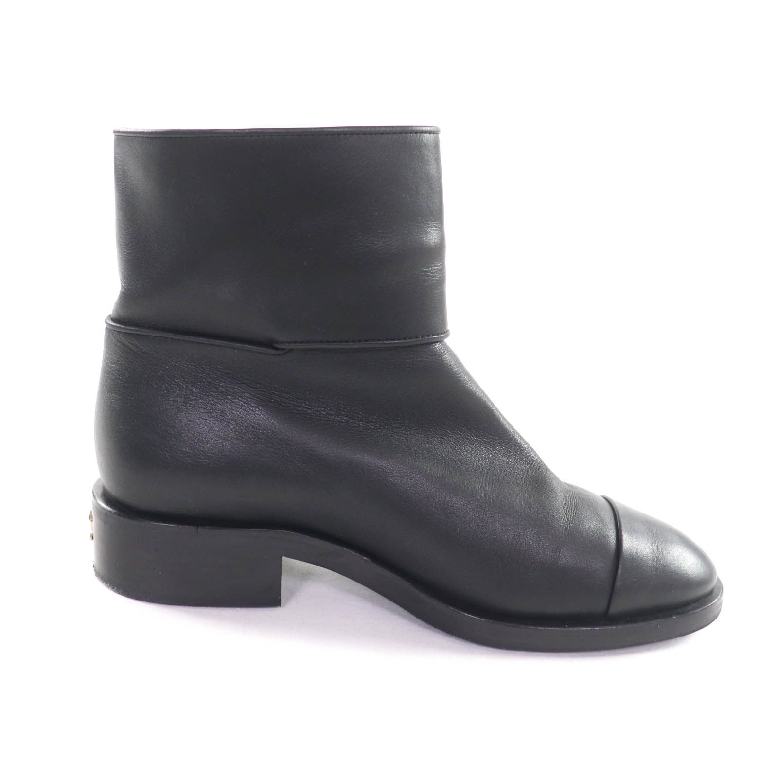 レザー ショートブーツ