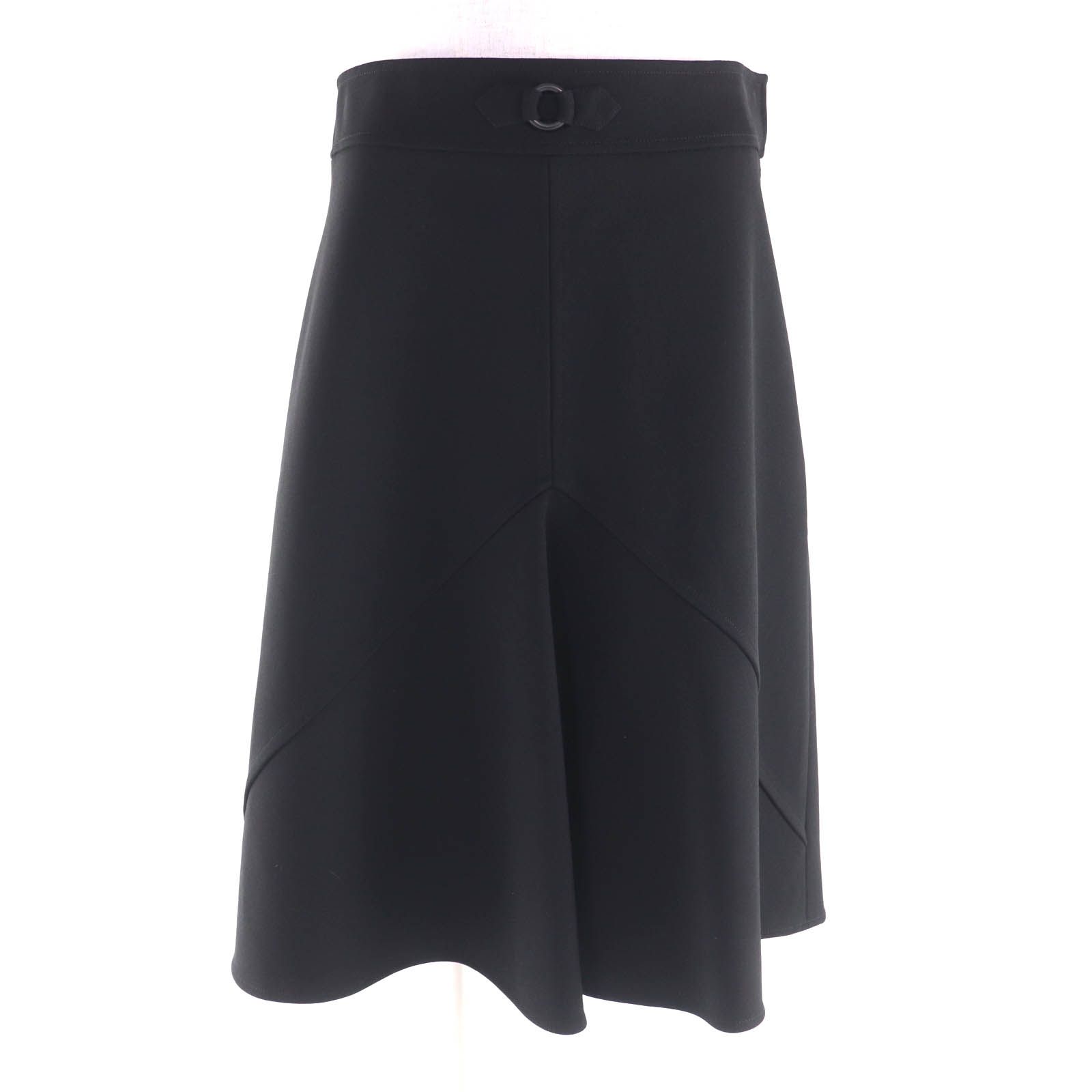 極美品★HERMES エルメス 3E0315DJ 膝丈 デザイン スカート ボトムス ブラック 40 フランス製 レディース 極美品☆HERMES エルメス 3E0315DJ 膝丈 デザイン スカート ボトムス