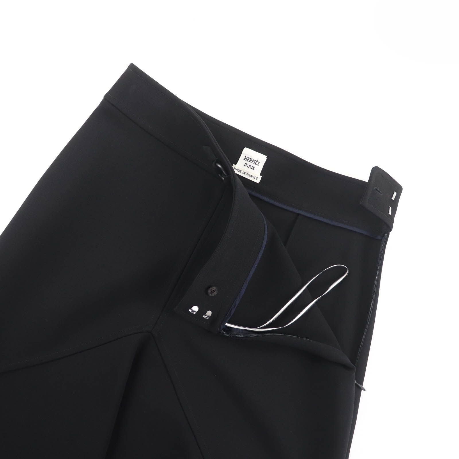 極美品☆HERMES エルメス 3E0315DJ 膝丈 デザイン スカート ボトムス