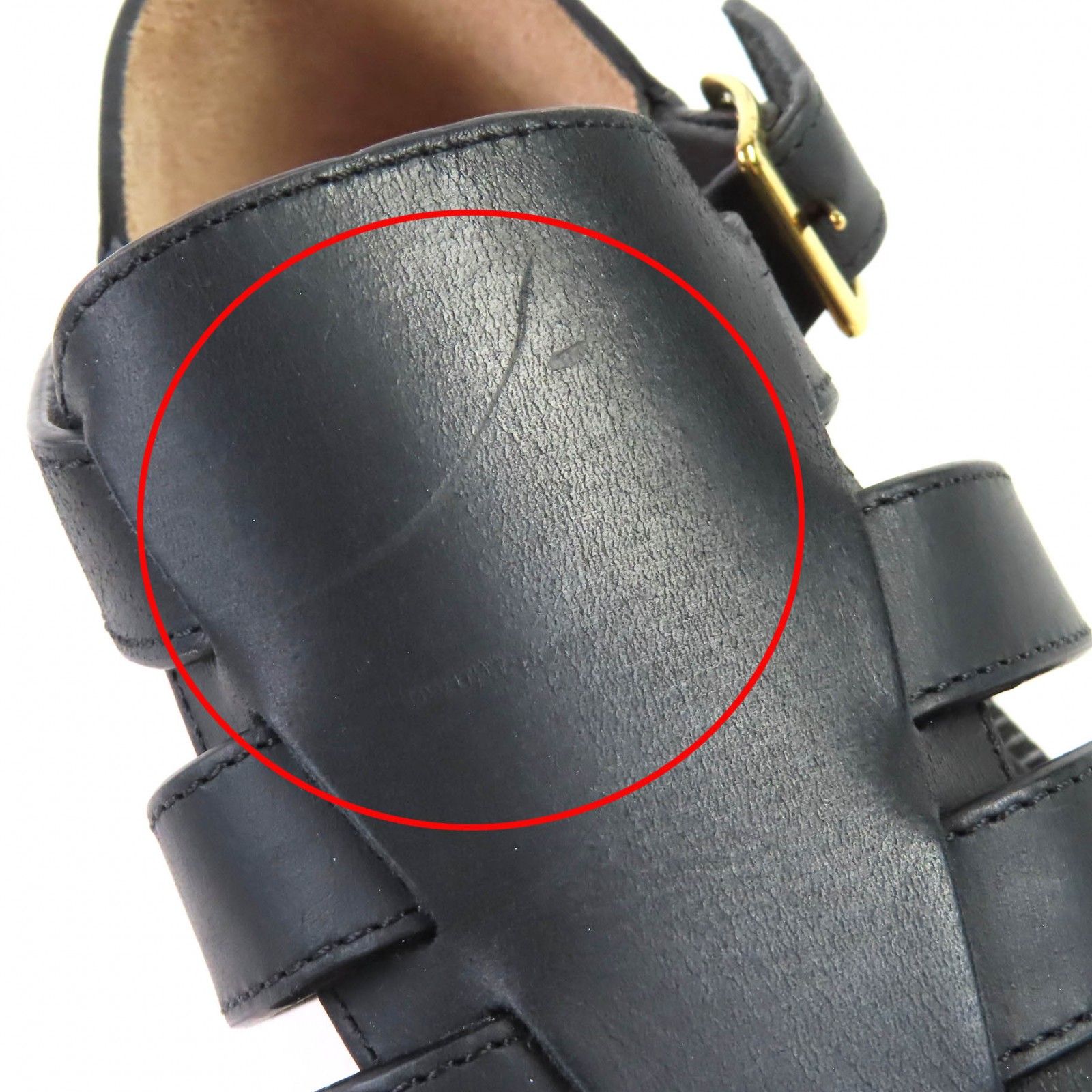 未使用品△LOEWE ロエベ L814465X77 CAMPO カンポ ロゴバックル レザー