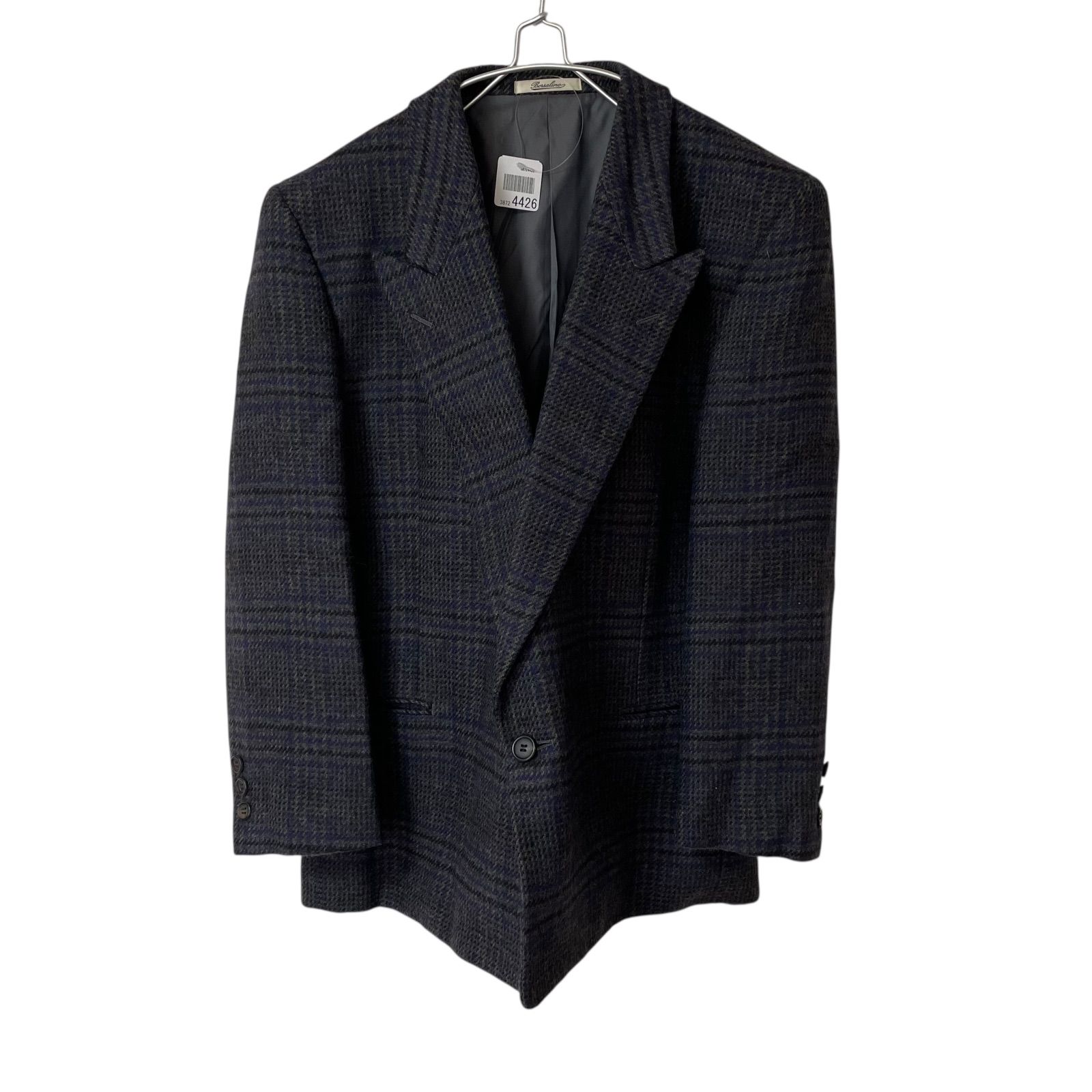 ZM1640【美品】BORSALINO ボルサリーノ ウールツイードテーラード