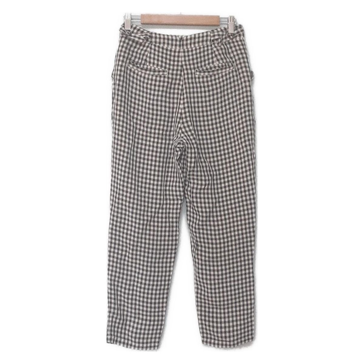 TICCA ティッカ パンツ サイズ2 M レディース - ベージュ×黒 フルレングス チェック柄