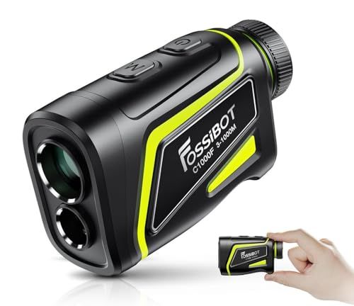 FOSSiBOT C 1000 F ゴルフレーザー距離計 3点間測定 LCD黒表示 最速0.04 S測定 光学6.5倍望遠 高透過レンズ m|1093 yd対応 マグネット付 Mini GOLF 距離計 ミニ 超小型 超軽量141 g ピンロック スロー