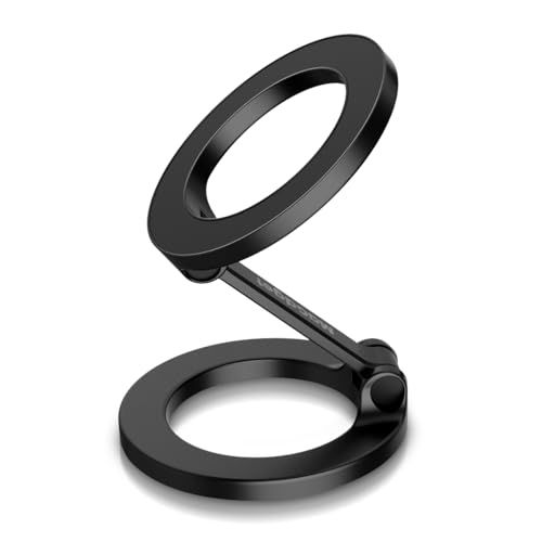 Stand マジェット スタンド MagSafe対応 マグネット スマホスタンド スマホホルダー マルチスタンド 携帯スタンド 車 車載ホルダー 折り畳み式 角度自由 ヒンジ調整工具付き Black