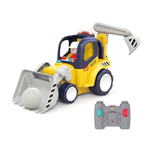 Hola Toys オラトイズ 音がいっぱい!はじめてのリモコンショベルカー 18か月から おもちゃ 車 リモコンカー ラジコン