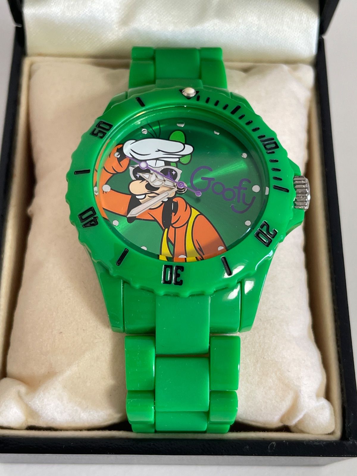 電池交換済 ディズニー グーフィー腕時計 グリーン 緑 - メルカリ