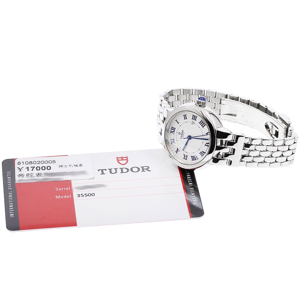 チュードル TUDOR 35500 ク ドゥ ローズ 自動巻き レディース 保証書付き_922620