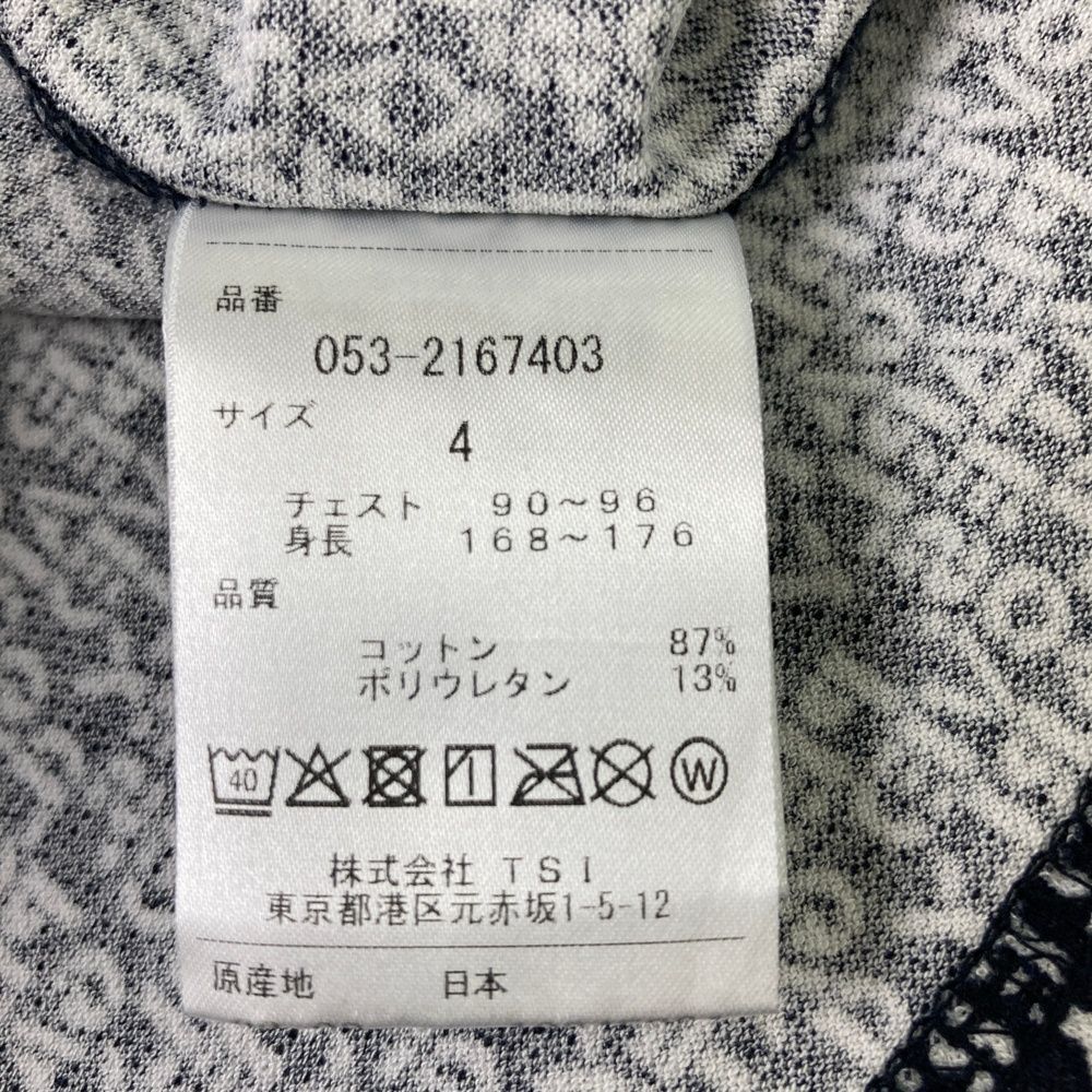 サイズ：4 PEARLY GATES パーリーゲイツ モックネック 半袖Tシャツ