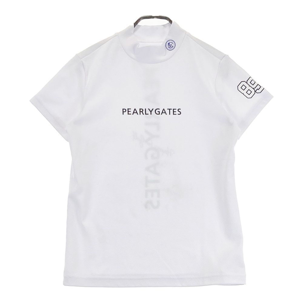 サイズ：2 PEARLY GATES パーリーゲイツ ハイネック 半袖Tシャツ ロゴ