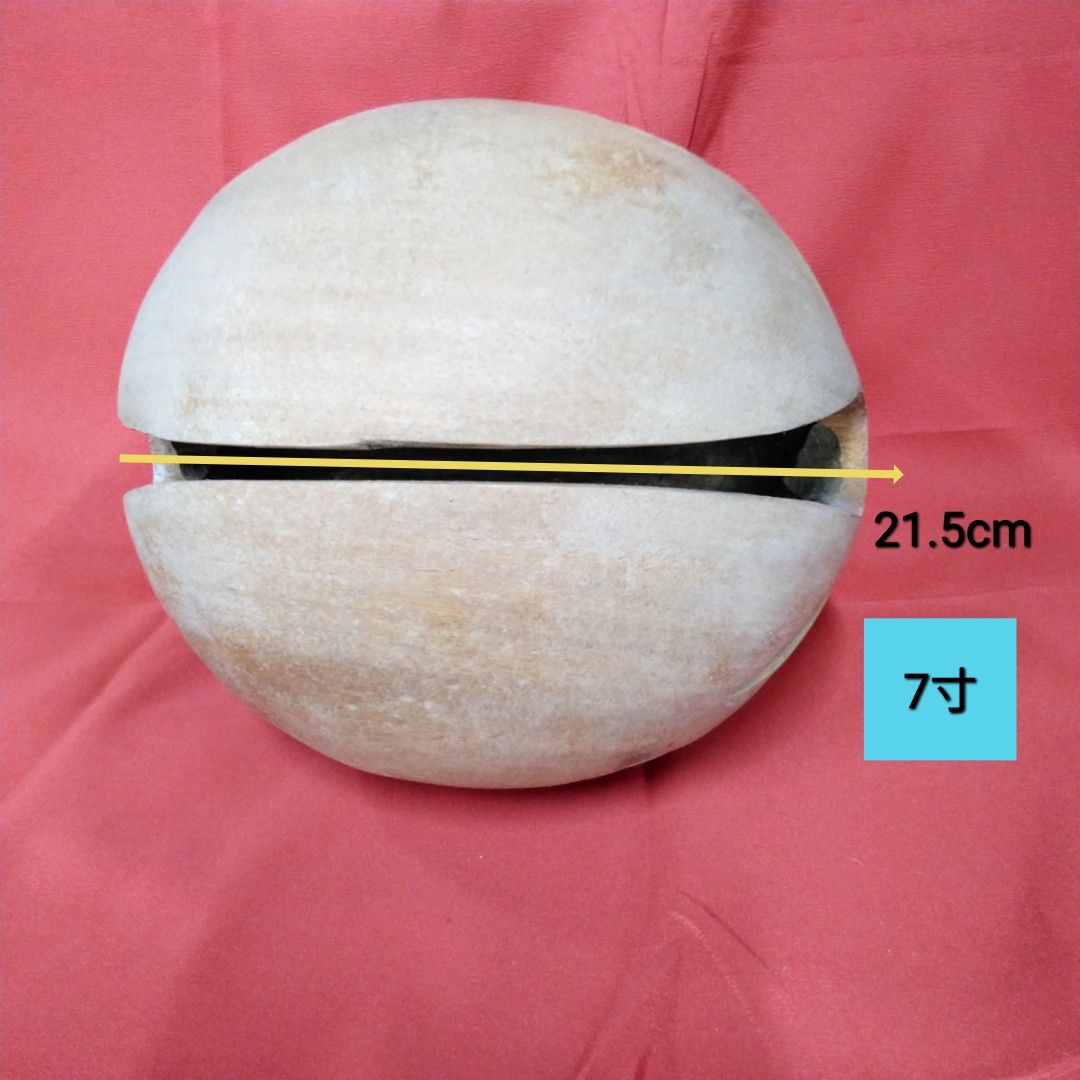 木製上刻 木魚 7寸 大き目仏壇|寺院用木魚Q 905