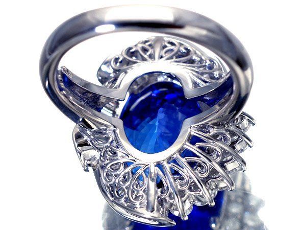 1円～【ジュエリー極】鑑付 極上品！超特大天然タンザナイト14.48ct＆