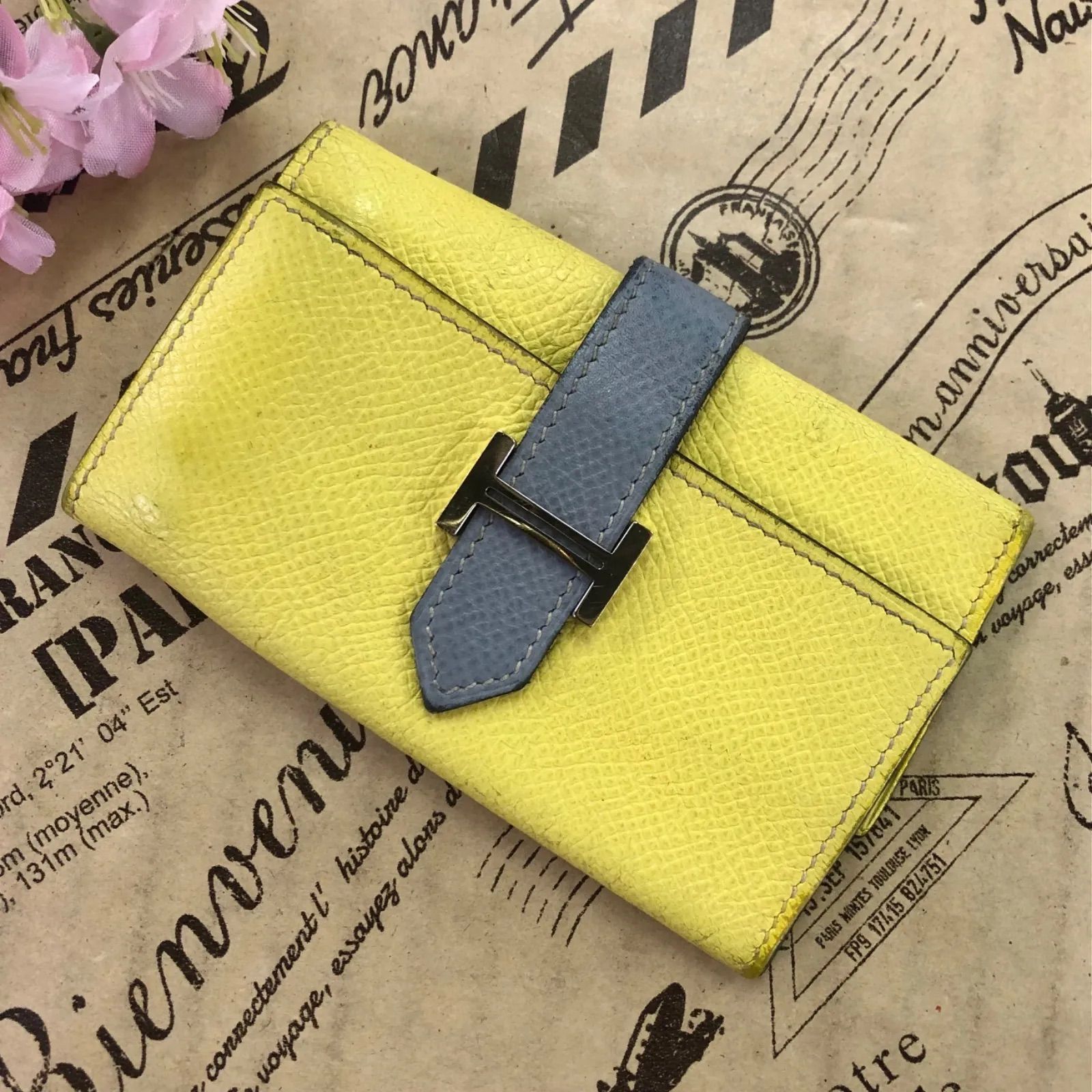 エルメス キーケース 4連 黄 グレー 鍵 ベアン FY84 - メルカリ