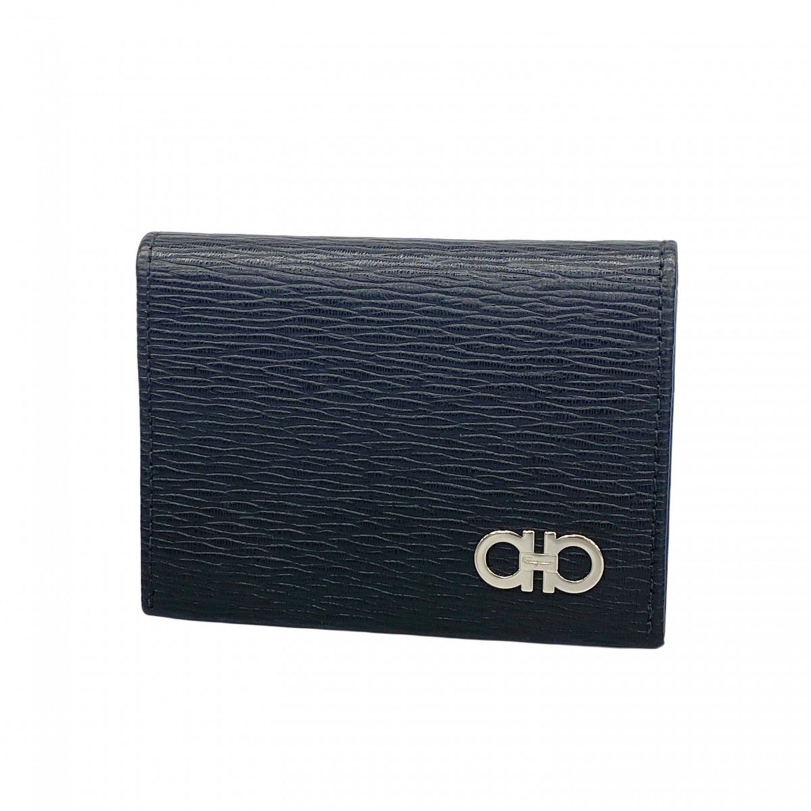 サルヴァトーレ フェラガモ Salvatore Ferragamo サルヴァトーレフェラガモ 名刺入れ ガンチーニ レザー ブラック メンズ