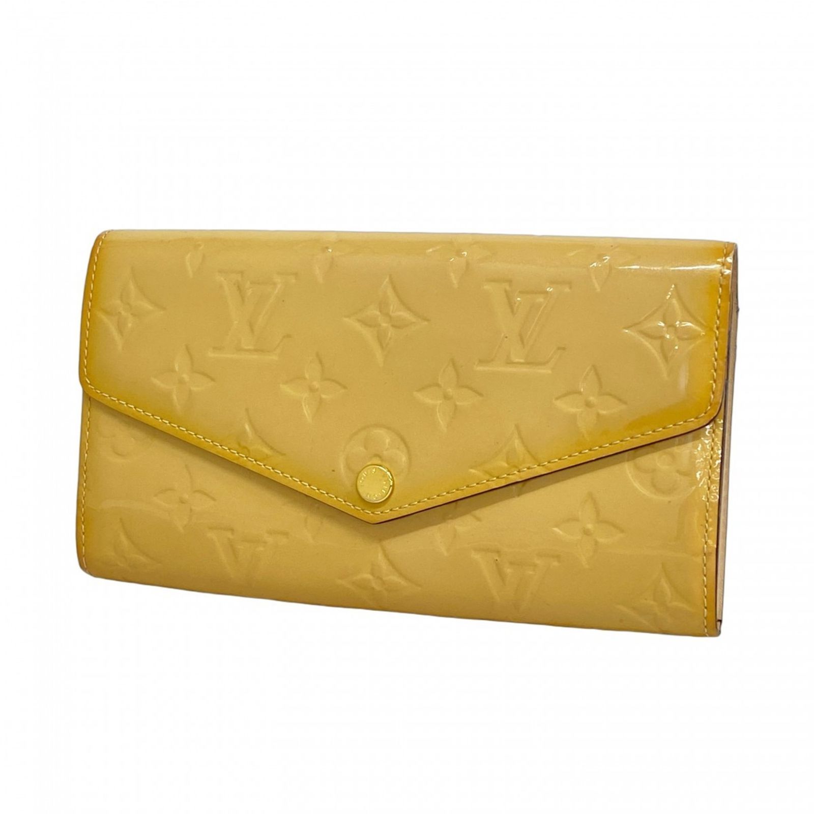 ルイ・ヴィトン(Louis Vuitton) ルイ・ヴィトン 長財布 ヴェルニ ポルトフォイユサラ M90407 ベージュレディース