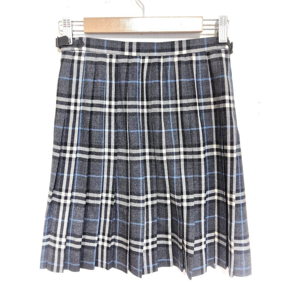 Burberry Blue Label バーバリーブルーレーベル 巻きスカート サイズ36 S レディース - 黒×ライトブルー×マルチ ひざ丈 チェック柄