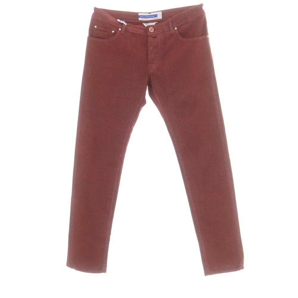 ヤコブコーエン JACOB COHEN NICK ストレッチコットン チェック 5ポケットパンツ レッドxブラウン サイズ34 メンズ