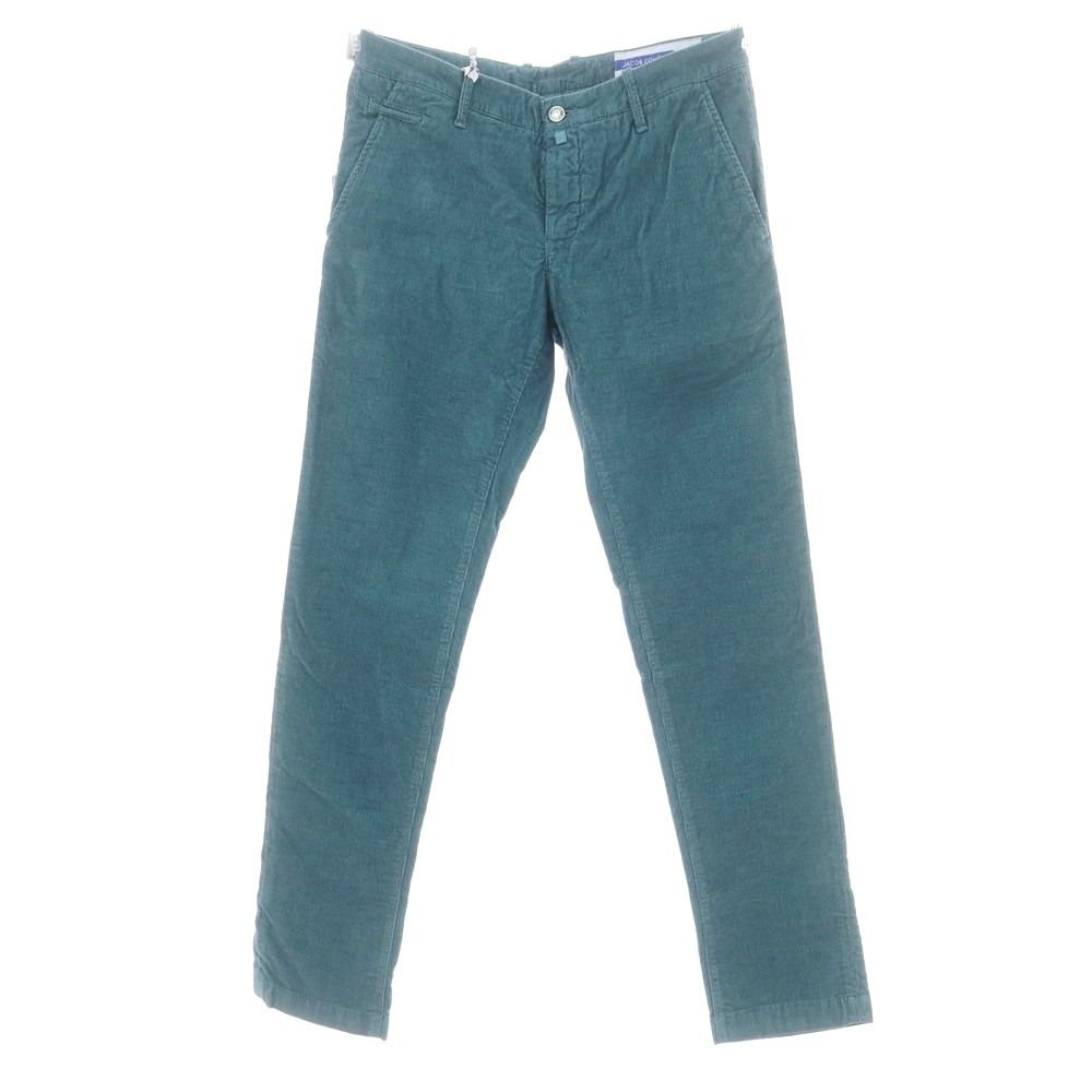 ヤコブコーエン JACOB COHEN BOBBY ストレッチコットン コーデュロイ カジュアルスラックスパンツ ブルーグリーン サイズ34 メンズ