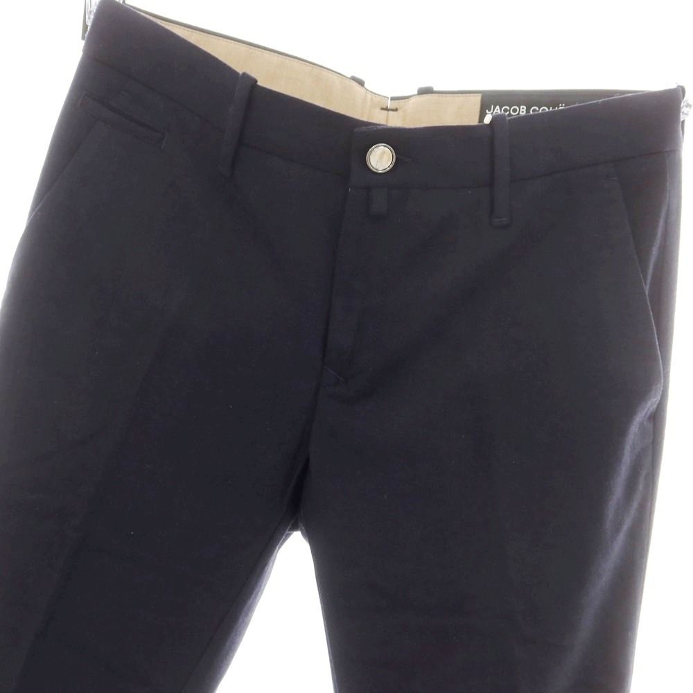 ヤコブコーエン JACOB COHEN BOBBY カシミヤナイロンウール カジュアルスラックスパンツ ネイビー サイズ34 メンズ