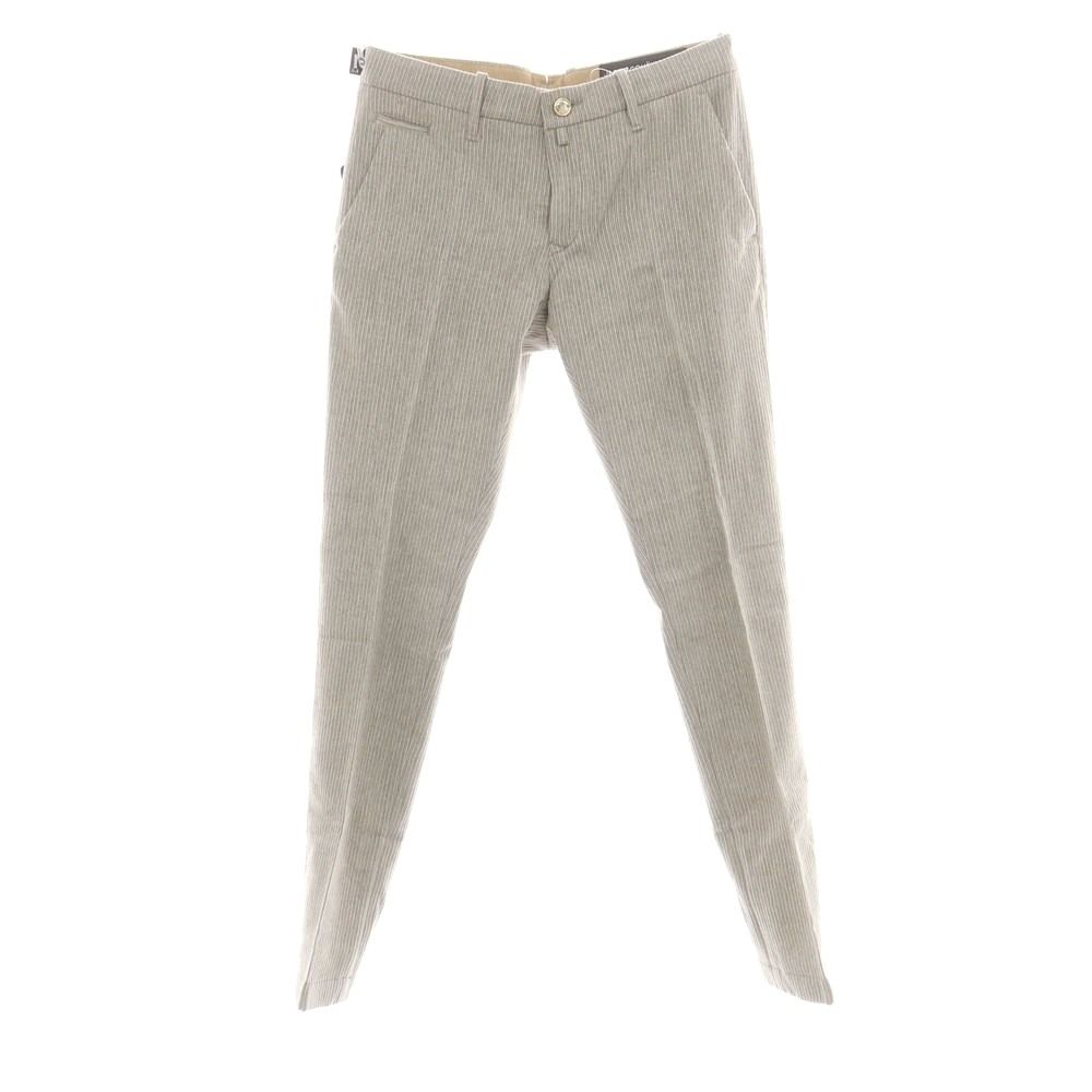 ヤコブコーエン JACOB COHEN BOBBY ストレッチウールカシミヤ カジュアルスラックスパンツ ライトグレー サイズ34 メンズ