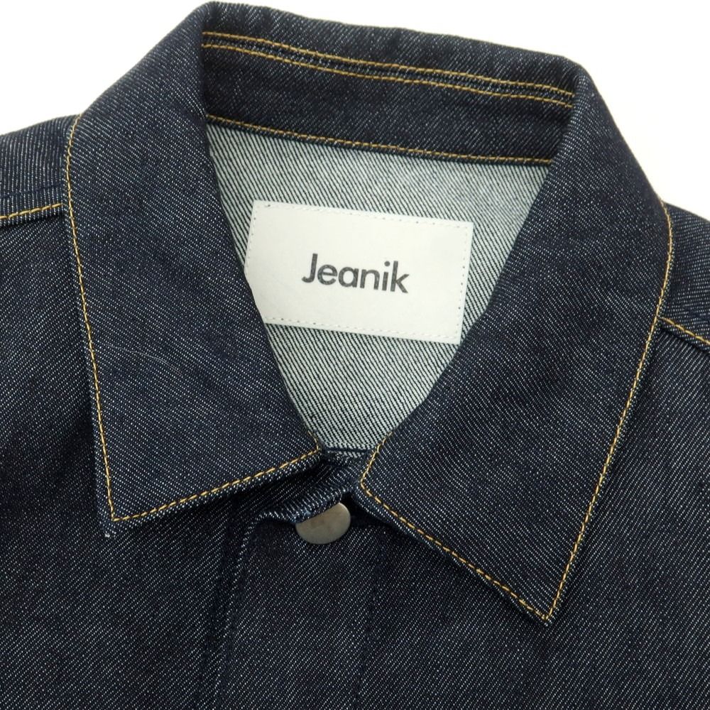 中古】ジーニック Jeanik コットン デニムジャケット ネイビー【サイズ