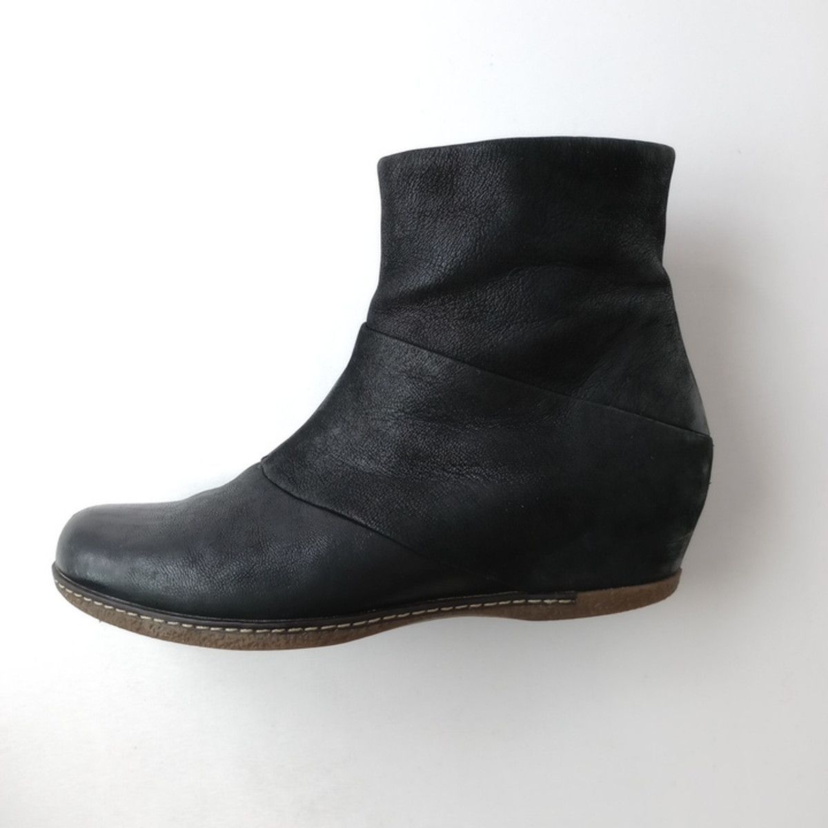 dansko ダンスコ レザー ブーツ ショート 黒 38 ブラック (86Y＋7466