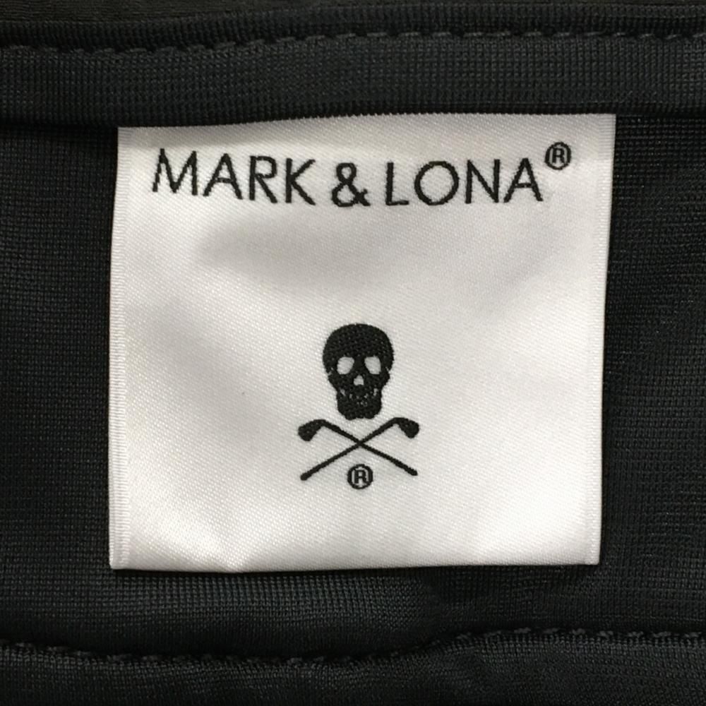 超美品】マークアンドロナ パンツ 黒系 総柄 裏微起毛 ストレッチ