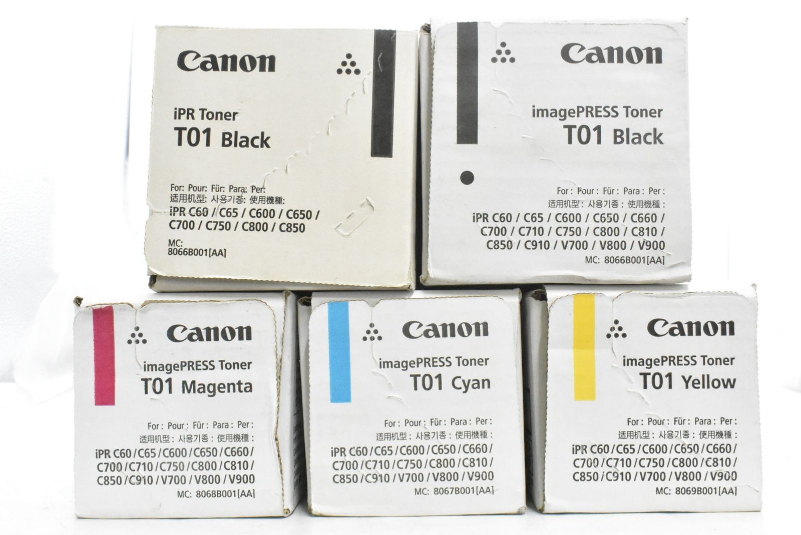 ♥ キャノン トナー T 01 5本 シアン マゼンタ イエロー ブラック CANON -D-N 25-byebye