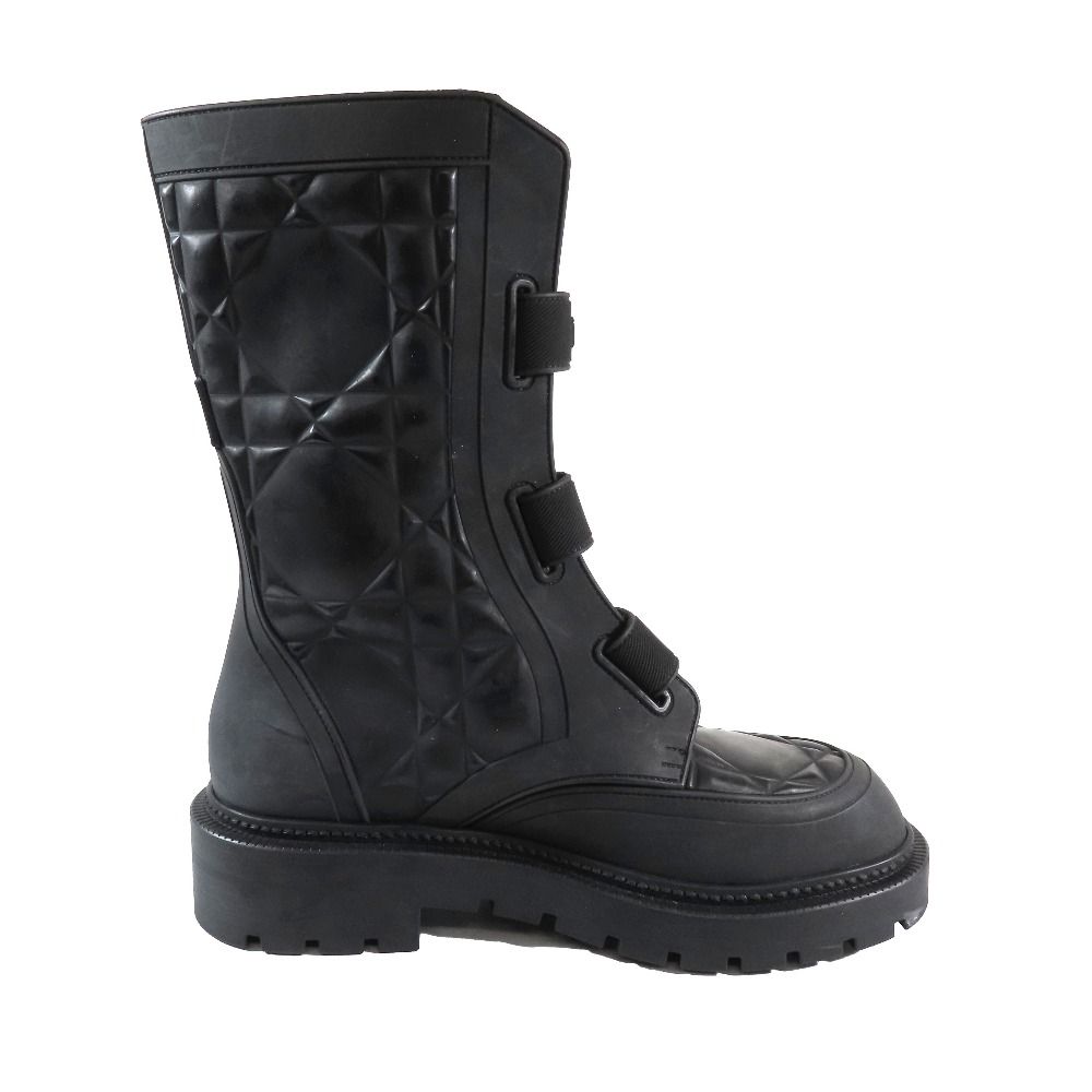 Christian Dior クリスチャンディオール エボリューション マクロカナージュ ストラップ アンクル ブーツ 靴 シューズ 黒 37 レディース 古着