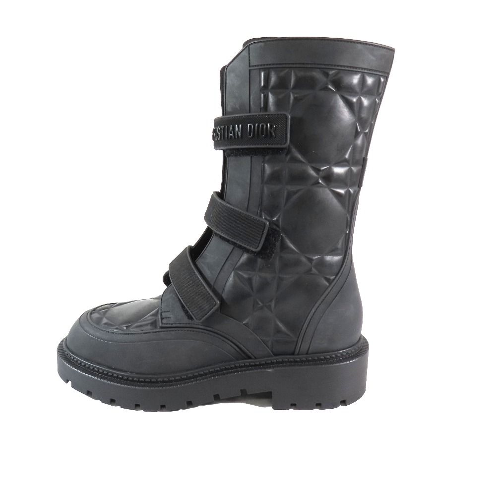 Christian Dior クリスチャンディオール エボリューション マクロカナージュ ストラップ アンクル ブーツ 靴 シューズ 黒 37 レディース 古着