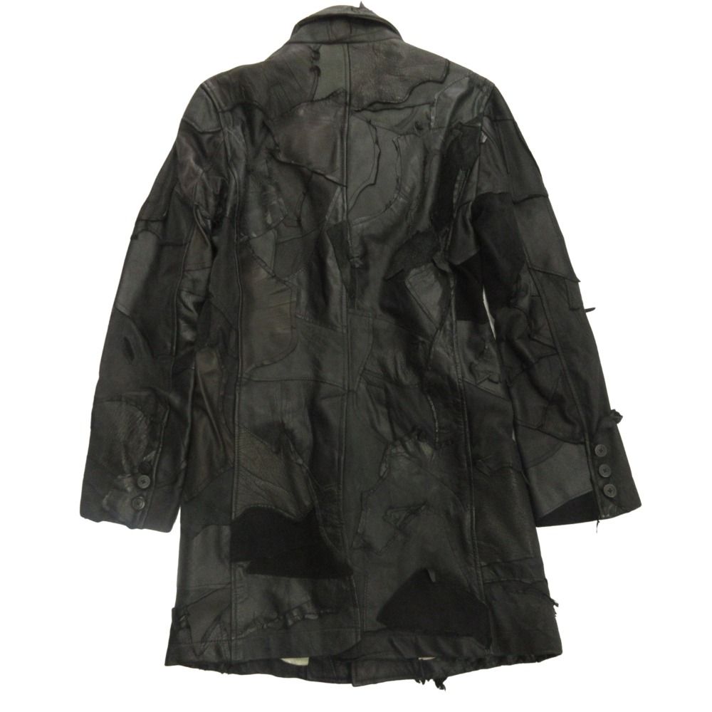 YASUYUKI ISHII ヤスユキイシイ マルチレザー パッチワーク コート