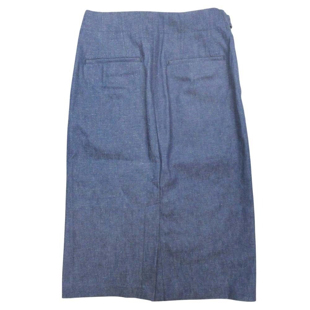 25 ss FUMIKA_UCHIDA フミカウチダ NEPPED DENIM BELTED SKIRT ネップド デニムスカート ミモレ丈 膝丈 38 インディゴ レディース 古着