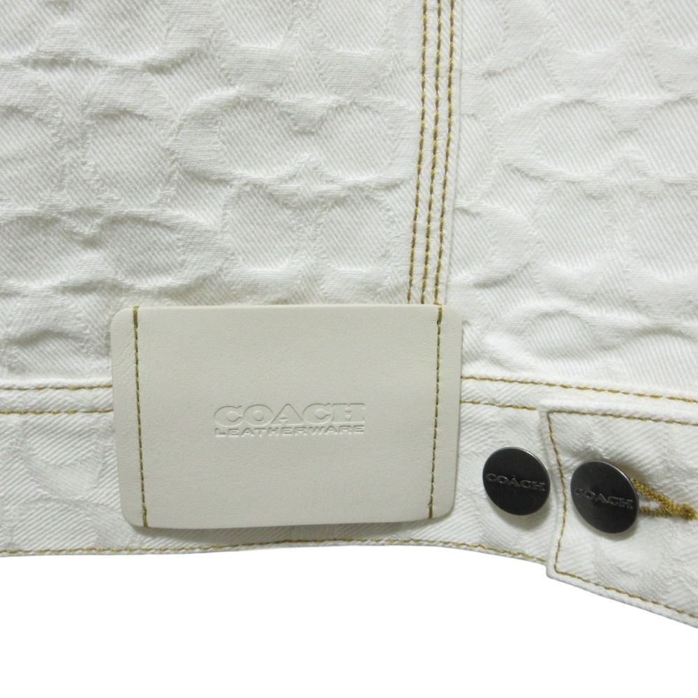 【未使用✨】COACH デニムジャケット ホワイト ターンロック シグネチャー COACH（Gジャン/デニムジャケット）のフリマアイテム一覧