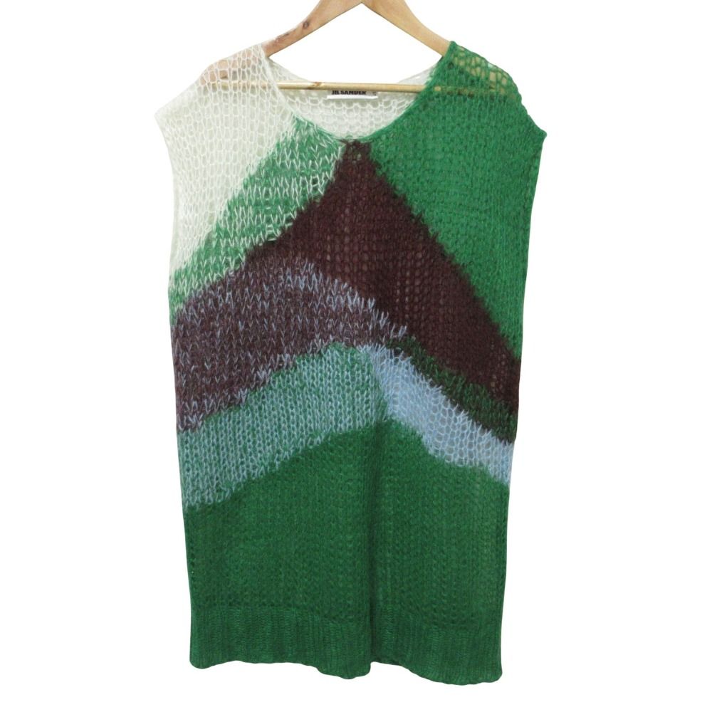 美品 JIL SANDER ジルサンダー ノースリーブモヘヤニット セーター