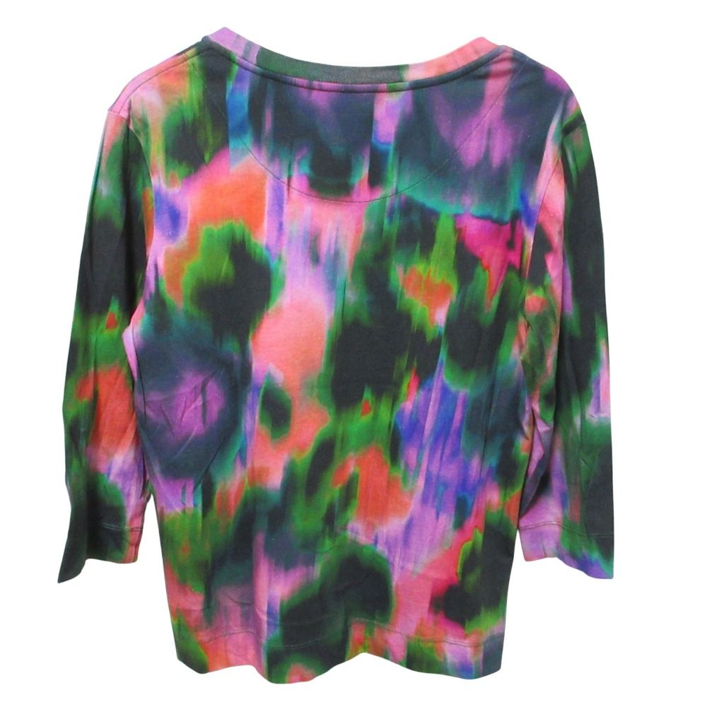 Dries Van Noten ドリスヴァンノッテン タイダイ染め 七分袖Tシャツ XS マルチ レディース 古着