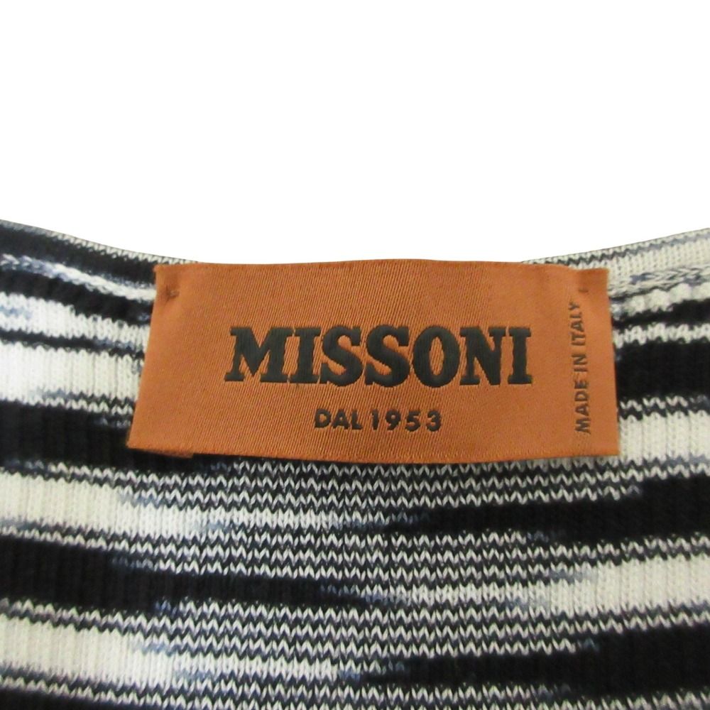 【美品】ミッソーニ（MISSONI）ノースリーブ/46 美品 MISSONI ミッソーニ アカーディガン ノースリーブニット