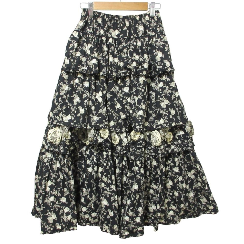 ✨美品✨ワンダフルワールド　カネコイサオ　ぶどう　　ロングスカート　ティアード 美品 WONDERFUL WORLD KANEKO ISAO ワンダフルワールドカネコイサオ